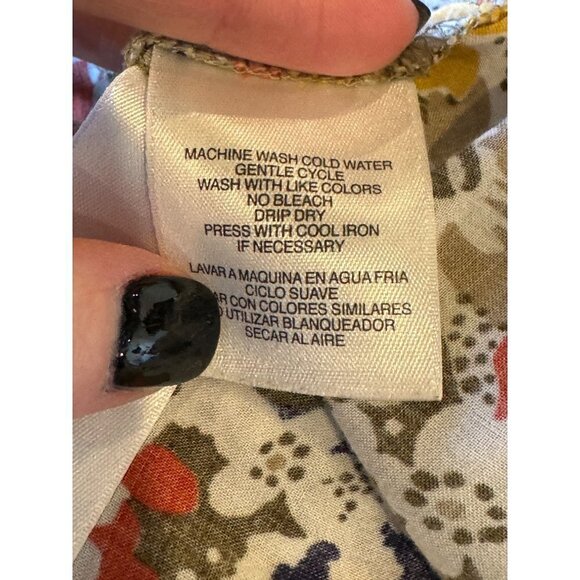 QMack Yellow Floral Print V Neck Elastic Waist Blouson Mini Dress‎ Size XS - Picture 11 of 12